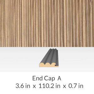Wall Panel Light Walnut End Cap